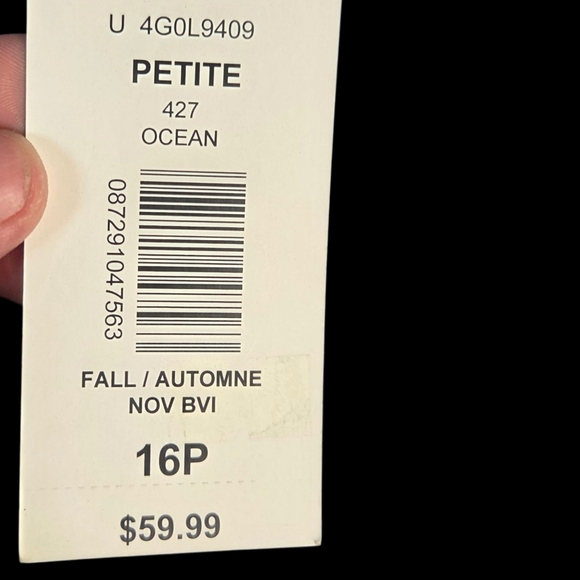 TanJay Women's Blue Bomber Suede Feel Jacket Size 16P - Picture 3 of 8